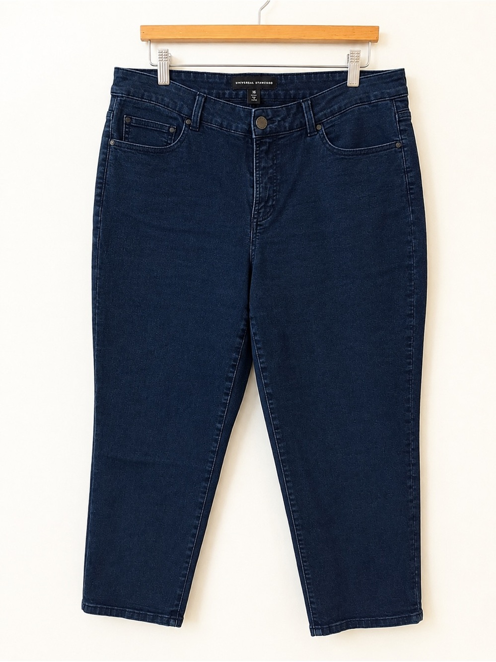 Universal Standard Women’s Dark Wash Stretch Cropped Skinny Jeans Size 16
